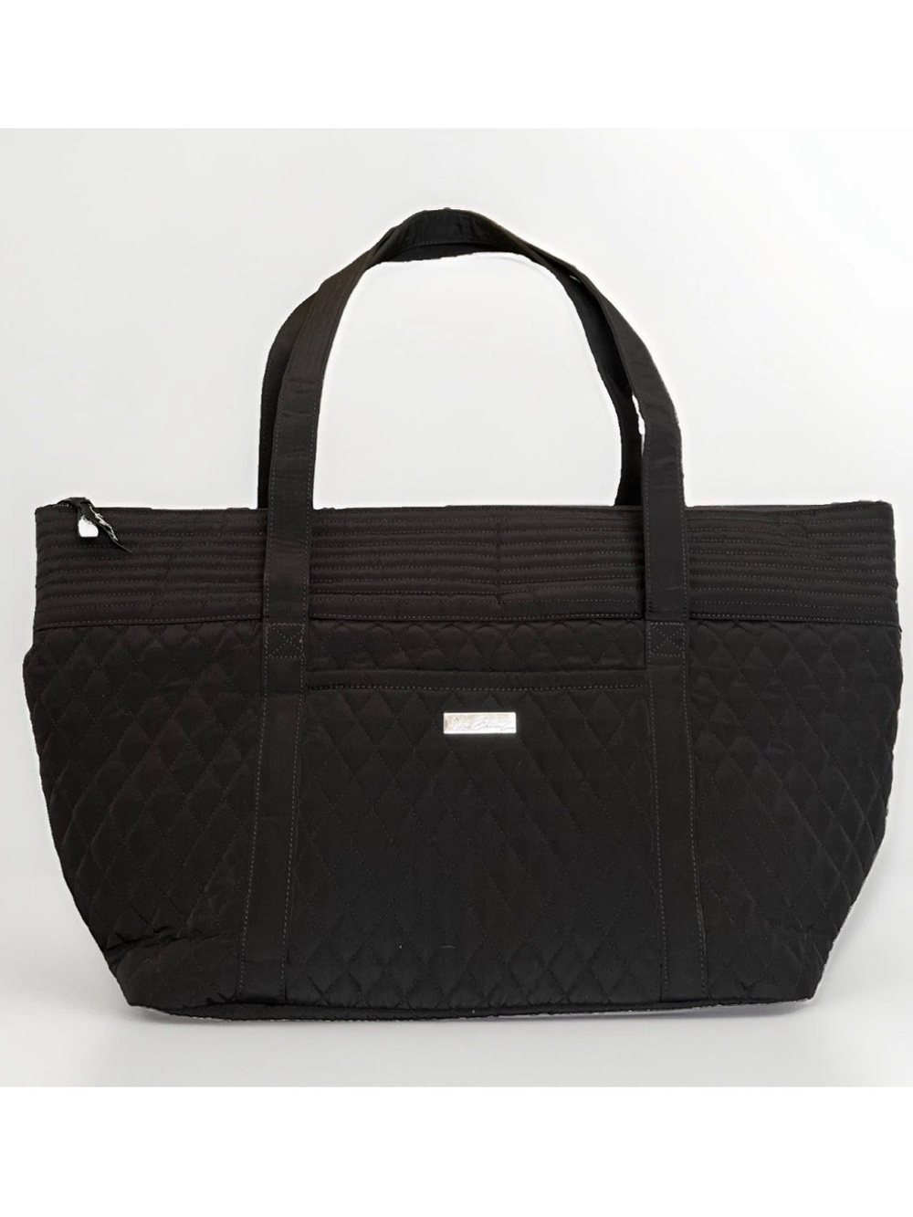 Vera Bradley Get Carried Away Large Quilted Tote Travel W/ Lots Of Storage Black